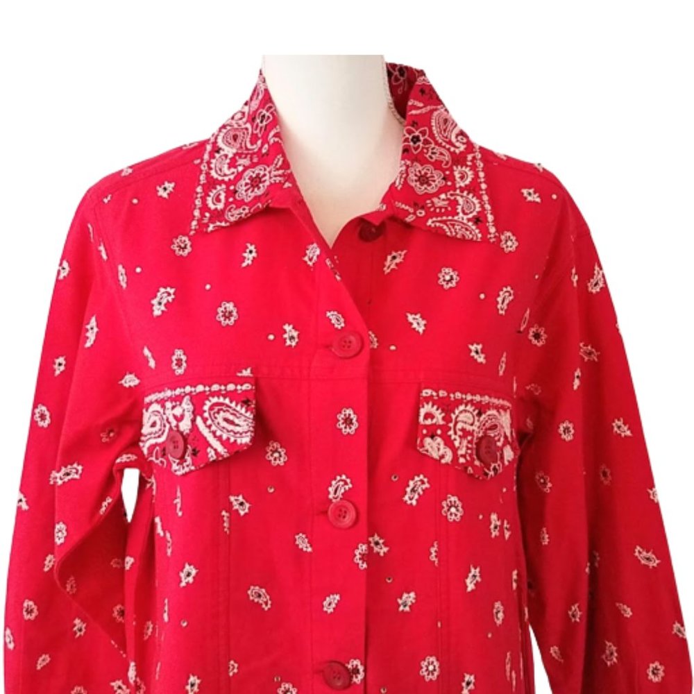 The Quacker Factory Red & White Embellished Paisl… - image 6